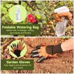 LEDERA Garden Tool Set 10Pcs, Heavy Duty Gardening Tool Set, with Non-Slip Rubber Grip, Durable Garden Tools Organizer Handbag, Outdoor Hand Tools, Ideal Gardening Tool Kit Gifts for Women and Men