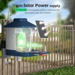 Smart Bird Feeder with Camera, 1 Year AI Camera Bird Feeders for Outdoors, Solar Powered, 2.4Ghz WiFi, 1080p Live Video Bird Feeder Camera, Nstant Arrival Alerts - Best Gifts for Bird Lovers