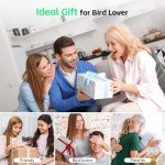 Smart Bird Feeder with Camera, 1 Year AI Camera Bird Feeders for Outdoors, Solar Powered, 2.4Ghz WiFi, 1080p Live Video Bird Feeder Camera, Nstant Arrival Alerts - Best Gifts for Bird Lovers