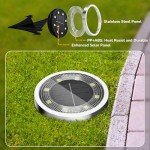 INCX Solar Ground Lights,16 Pack Solar Lights Outdoor Waterproof, Solar Garden Lights Landscape Lighting for Patio Pathway Lawn Yard Deck Driveway Walkway, Cold White