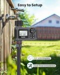 Outdoor Garden Hose Faucet Timers, Programmable Water Sprinkler Timer with Rain Delay/Manual/Automatic Drip Irrigation and Lawn Watering System for Yard, 1 Outlet