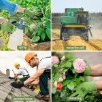 Pleneal Gardening Gloves for Women Men - 6 Pairs Breathable Garden Gloves with Grip, Latex Coated Outdoor Working Gloves for Lawn Yard, Medium Size Fits Most