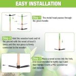 WORKPRO Hoe and Cultivator Garden Rake with 14" Wooden Handle, Sharp Hoe Blade & Sturdy 3 Claw Tiller, 2-in-1 Heavy Duty Gardening Hand Tools for Digging, Loosening Soil, Weeding, Cultivating
