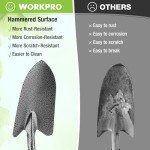 WORKPRO 6-Piece Garden Tool Set, Heavy Duty Gardening Hand Tools with Soft Rubber Handle, Including Trowel, Rakes, 2-in-1 Hoe and Crack Weeder, Ideal Gardening Gifts for Men and Women