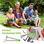 WORKPRO 6-Piece Garden Tool Set, Heavy Duty Gardening Hand Tools with Soft Rubber Handle, Including Trowel, Rakes, 2-in-1 Hoe and Crack Weeder, Ideal Gardening Gifts for Men and Women