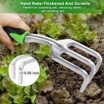 Garden Tools Set, 3 Pack Heavy Duty Gardening Tools Set Include Garden Shovel, Transplant Trowel and Hand Rake with Ergonomic Non-Slip Handle, Aluminum Alloy Lawn and Garden Hand Tools for Planting