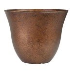 Classic Home and Garden Honeysuckle Resin Flower Pot Planter, Copper, 15"