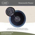 Classic Home and Garden Honeysuckle Resin Flower Pot Planter, Copper, 15"