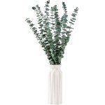 10 Pcs Dried Eucalyptus Stems 17" Real Eucalyptus for Shower Hanging 100% Made from Fresh Eucalyptus Leaves, Wedding Decor Home Decor Farmhouse Decor DIY Spring Decor,Green. Dried Flowers