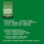 Scotts Turf Builder Rapid Grass Tall Fescue Mix, Combination Seed and Fertilizer, Grows Green Grass in Just Weeks, 5.6 lbs.