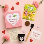 Mother's Day/Birthday TickleMe Plant Gift Box Set - to Grow The Plant That Closes its Leaves When You Tickle it or Blow it a Kiss! It Even Grows Pink Flowers! I'm Tickled You're My Mom!