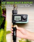 RAINPOINT Sprinkler Timer, Programmable Water Timer for Garden Hose, Outdoor Soaker Hose Timed with Rain Delay/Manual/Automatic Watering System, Digital Irrigation for Yard, Lawn, 1 Outlet
