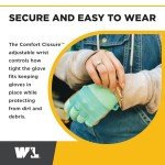 Wells Lamont Women's HydraHyde Gardening Gloves, Water-Resistant Leather Palm, Small, Blue (3250S)