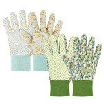 Ainiv Floral Gardening Gloves for Women/Ladies, 2 Pairs Non-Slip Grip Garden Work Gloves, Comfortable Thorn Proof Garden Gloves for Farm, Yard, Pruning, Outdoor Multi-Purpose(Universal Size)