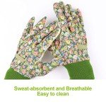 Ainiv Floral Gardening Gloves for Women/Ladies, 2 Pairs Non-Slip Grip Garden Work Gloves, Comfortable Thorn Proof Garden Gloves for Farm, Yard, Pruning, Outdoor Multi-Purpose(Universal Size)