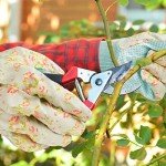 Ainiv Floral Gardening Gloves for Women/Ladies, 2 Pairs Non-Slip Grip Garden Work Gloves, Comfortable Thorn Proof Garden Gloves for Farm, Yard, Pruning, Outdoor Multi-Purpose(Universal Size)
