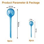 MOONSOUND Self Watering Globes for Plants - 10pcs Automatic Watering Bulbs for Indoor & Outdoor Potted Plants, Vacation Plant Care, Water Conservation Device