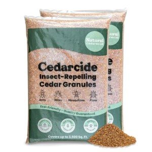 Cedarcide Lawn, Home & Garden Cedar Granules | Repels Fleas, Ticks, Ants & Mosquitoes | Smells Great, Easy to Use | Family & Pet Safe | 2 Bags (16 Lbs)