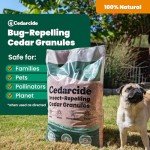 Cedarcide Lawn, Home & Garden Cedar Granules | Repels Fleas, Ticks, Ants & Mosquitoes | Smells Great, Easy to Use | Family & Pet Safe | 2 Bags (16 Lbs)