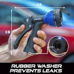 VIKING Hose Nozzle, Garden Hose Nozzle with 8 Spray Patterns, Adjustable and Heavy Duty for Washing Car, Watering Plants, Washing Pets, and Home Use