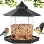 Gbekery Bird Feeders for Outdoors Hanging,Retractable Foldable Design Wild Bird Seed Feeders for Outside, 1 Pack