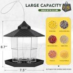 Gbekery Bird Feeders for Outdoors Hanging,Retractable Foldable Design Wild Bird Seed Feeders for Outside, 1 Pack