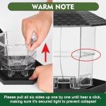 Gbekery Bird Feeders for Outdoors Hanging,Retractable Foldable Design Wild Bird Seed Feeders for Outside, 1 Pack