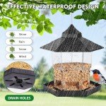Gbekery Bird Feeders for Outdoors Hanging,Retractable Foldable Design Wild Bird Seed Feeders for Outside, 1 Pack