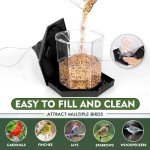 Gbekery Bird Feeders for Outdoors Hanging,Retractable Foldable Design Wild Bird Seed Feeders for Outside, 1 Pack