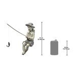 Design Toscano Big Catch Fisherwoman Nellie Girl with Fishing Pole Garden Statue, Small 11 Inch Tall, Cast Stone Resin, Two Tone Stone Finish