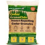 GranuCide Cedar Granules | Cedar Chips for Home & Garden | Repels Fleas, Ants, Aphids, Spiders, Mosquitos | Smells Great & Easy to Use | 1 Bag (8 lbs)
