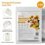 Groundio Marigold Seeds for Planting Outdoor, 1 OZ, Crackerjack Mix Flower Seeds Attract Pollinators, 2 Colors (Yellow, Orange), Grown in The USA
