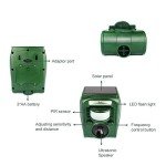 Broox 2025 Upgraded Solar Animal Repellent, Cat Repellent Outdoor, Squirrel Repellent, Deer Repellent, Ultrasonic pest Repeller, Waterproof Motion Detection, Dog, Raccoon, Skunk, Rabbit, Rodent