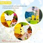 LFSYS 64 Pcs Sticky Trapz for gnat, Yellow Stick Traps for Plants, Fungus gnat Traps Double Side with Shovel, Indoor Safe for Gnat, Fruit Fly, White Fly, Aphid, Leaf Miner
