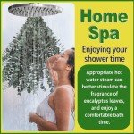 11 PCS Real Dried Eucalyptus Stem for Shower & Bathroom Decor - 17'' Large Natural Fresh Eucalyptus Leaves Hanging Plants, Shower Stuff Green Home Vase Decor, DIY