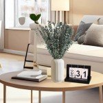 11 PCS Real Dried Eucalyptus Stem for Shower & Bathroom Decor - 17'' Large Natural Fresh Eucalyptus Leaves Hanging Plants, Shower Stuff Green Home Vase Decor, DIY