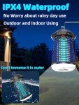 snanlen Bug Zapper Outdoor Indoor, 4200V Electric Mosquito Zapper Outdoor with LED Light, Electric Fly Zapper, Fly Traps, ABS Plastic, Plug in Mosquito Killer for Patio, Yard, Garden, Kitchen, Home