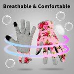 YRTSH Leather Gardening Gloves for Women, Flexible Breathable Garden Gloves, Thorn Proof Working Gloves for Weeding, Digging and Pruning, Small, Pink