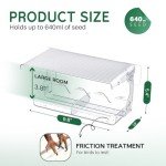 SUNALLY Window Bird Feeder for Outdoors, Clear Birds Feeders Window Mounted with Self-Adhesive Hooks, Outside Wild Bird Watching for Hummingbird,Finch in Garden, Yard, Elderly Kids Viewing