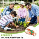 WORKPRO 11.5" Dandelion Weeder Puller Tool with Soft Handle, Polished Stainless Steel Garden Weed Remover Tool, Two-Pronged Fork Weeder Tool for Lawn Farmland Transplant Gardening Plant Tool