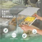 SUNALLY Window Bird Feeder for Outdoors, Clear Birds Feeders Window Mounted with Self-Adhesive Hooks, Outside Wild Bird Watching for Hummingbird,Finch in Garden, Yard, Elderly Kids Viewing