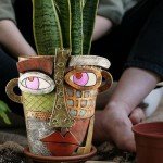Midogaigai Abstract Face Planters Pots Head,Unique Head Planter for Indoor Plants,Funny Face Flower Pot,Colorful Plant Pots for Outdoor Garden Decor and Home Art Decoration(Classic)