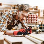 COOLJOB Gardening Gloves for Men, 2 Pairs Breathable Rubber Coated for Garden Weeding Landscaping, Outside Work for Lawn Yard, Men's Medium Size, Black & Red