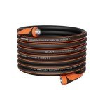 Giraffe Tools Garden Hose 100ft x 5/8", Water Hose Heavy Duty, Flexible, Lightweight Hybrid Hose with Swivel Handle, Male to Female Fittings, Burst 600 PSI