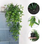 Whonline Fake Hanging Plants, Artificial Small Potted Plants for Indoor Outdoor Aesthetic Office Living Room Shelf Decor (1 Pack)