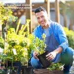 OJYUDD 60 Pack 1 Gallon Flexible Plant Nursery Pots,Thickened Soft Plastic Seed Starting Pots,Plastic Plant Container with Hole for Flower Seedling,Succulents,Cuttings,Transplanting(Black)