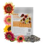 Groundio Sunflower Seeds for Planting, 15+ Varieties, 1 Oz, 300+ Mixed Seeds to Plant Colored Sunflower for Outdoors, Garden, Attracts Pollinators