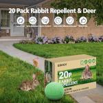 Rabbit Repellent Outdoor,20 Pack Natural Peppermint Oil Rabbit Repellent Pet Safe,Powerful Rabbit Deterrent,Rabbit Repellant for Garden,Deer Repellent for Outdoor Tree Yard, Safe for Lawn and Plant