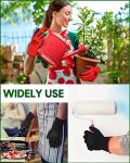 Nuogo 24 Pairs Gardening Gloves for Men Women Rubber Coated Landscaping Work Gloves Safety Work Construction(Black, Red)