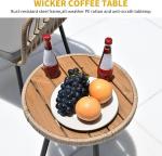 4-Piece Grey Wicker Patio Furniture Set